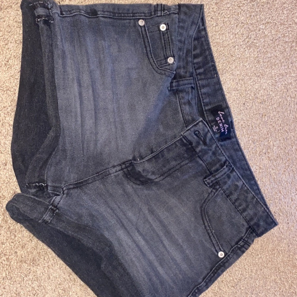 Black Jean Shorts
